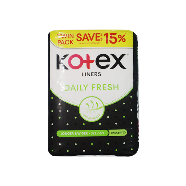 Fem Liner Kotex Fresh L+W 32s x 24