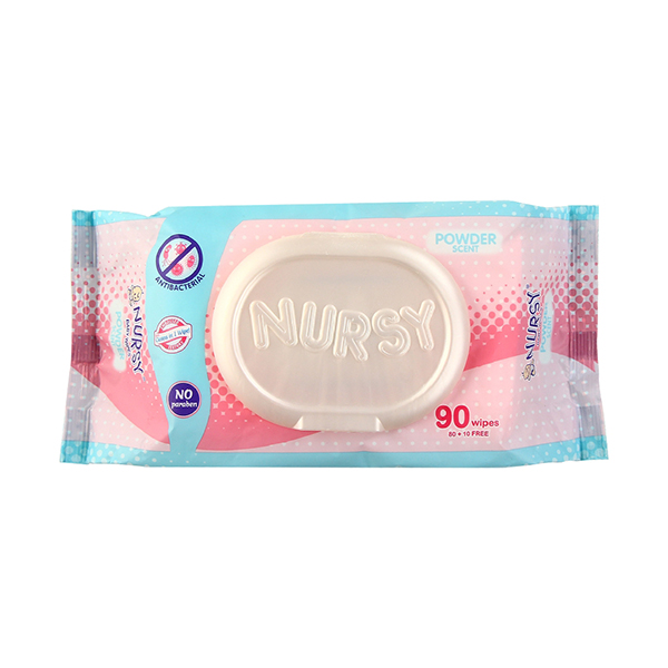 Nursy Baby Wipes Powder Scent (90 Wipes)