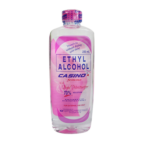 Casino Ethyl Alcohol Femme With Dual Moisturizer 70% Solution 250mL