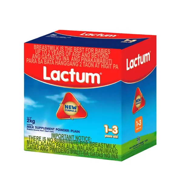 Lactum 1+ Plain Milk Powder 2kg x4