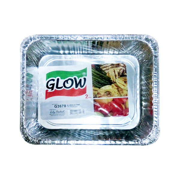 Glow Aluminum Tray G3678 Rectangular 2pcs