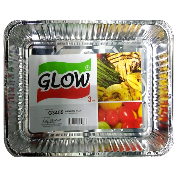 Aluminum Tray Rectangular G3455 3pcs