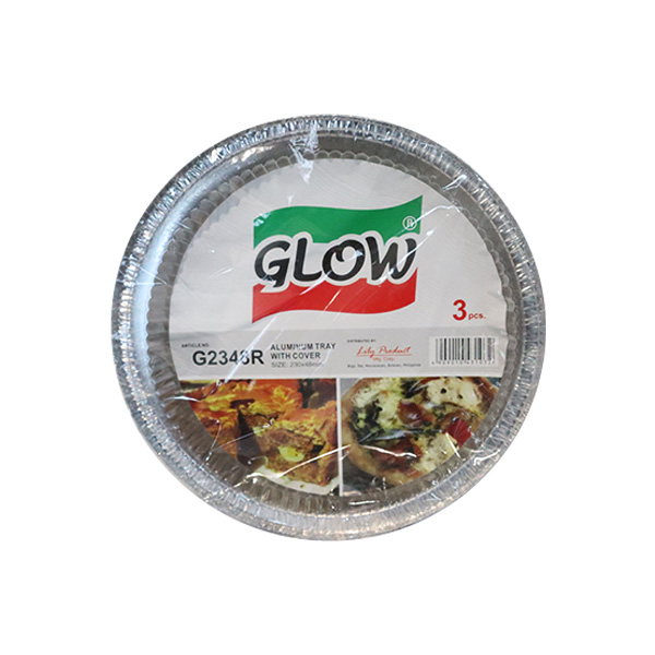 Aluminum Tray Round with Plastic Cover G2348R 24 x 3's