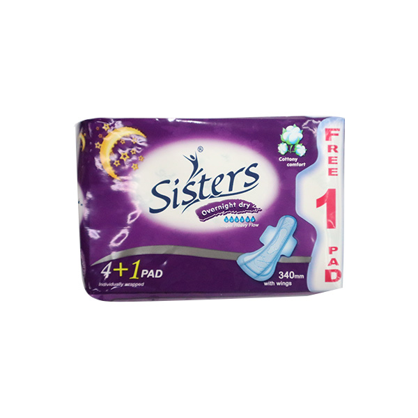 Sisters Perforated Cottony Overnight Dry 4pcs