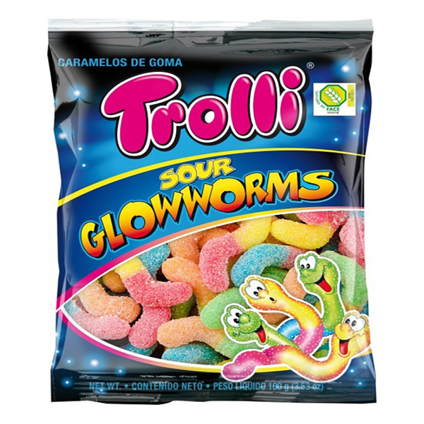 Trolli Sour Glowworms 100g
