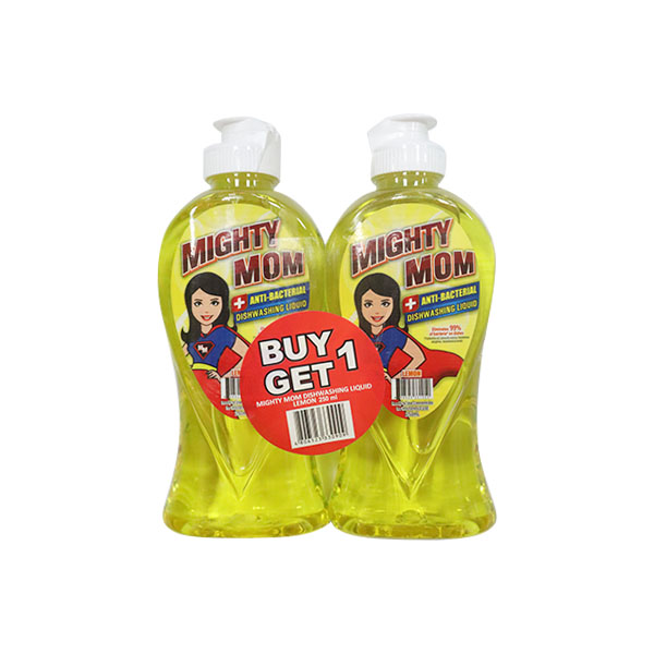 Buy 1 Get 1 MightyMom Dishwashing Liquid Lemon 24 × 250ml