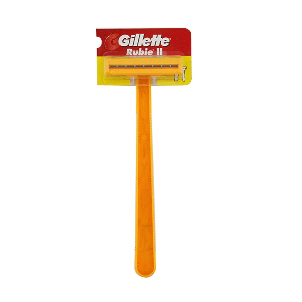 Gillette Rubie 2 Hangcard Razor Yellow 1Pc