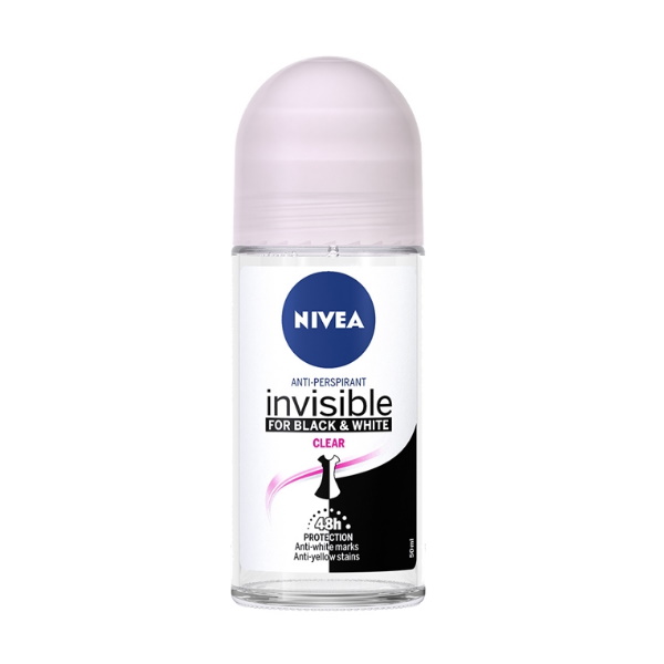Nivea Black & White Clear Roll On 50ml Nivea Black & White Clear Roll On 50Ml