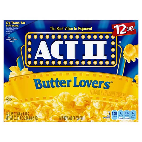ACT II Butter Lovers Microwave Popcorn