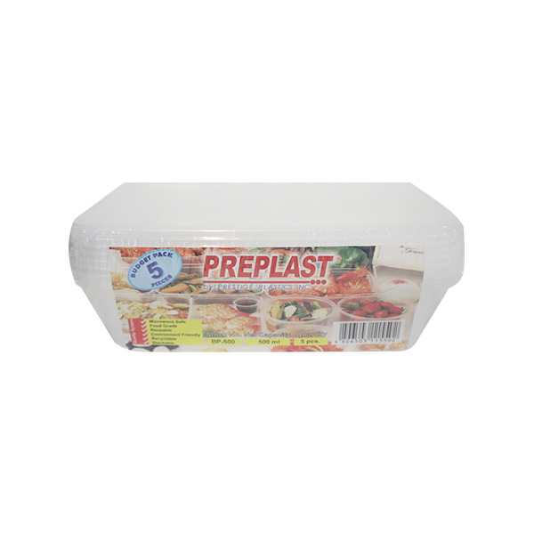 Preplast Disposable Container 500ml Recycle 40 x 5s