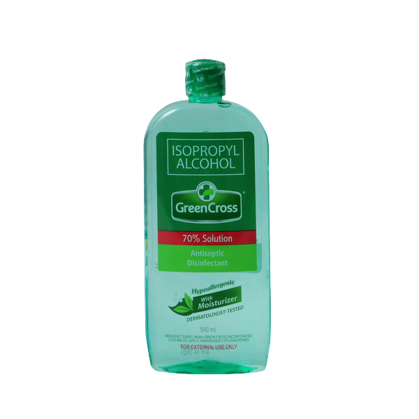 Green Cross Isopropyl Alcohol 70% Solution With Moisturizer 500Ml