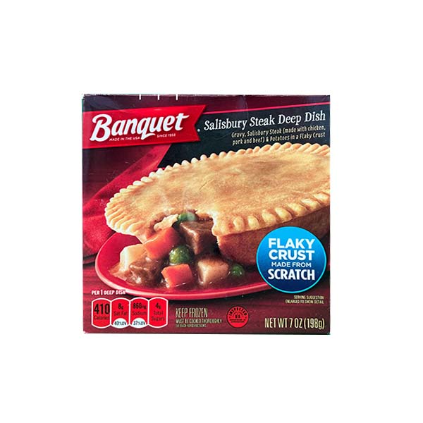 Banquet Salisbury Steak Deep Dish 7oz