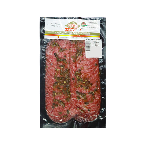 Casaponsa Salami Chapata with Green Pepper 150g