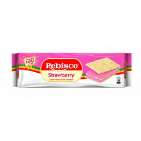 Rebisco Strawberry Sandwich 10Pcs 34G