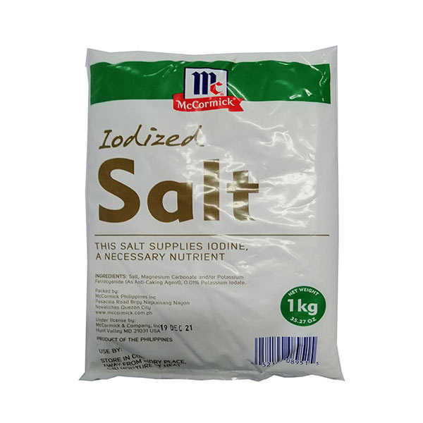 McCormick Iodized Salt 1kg