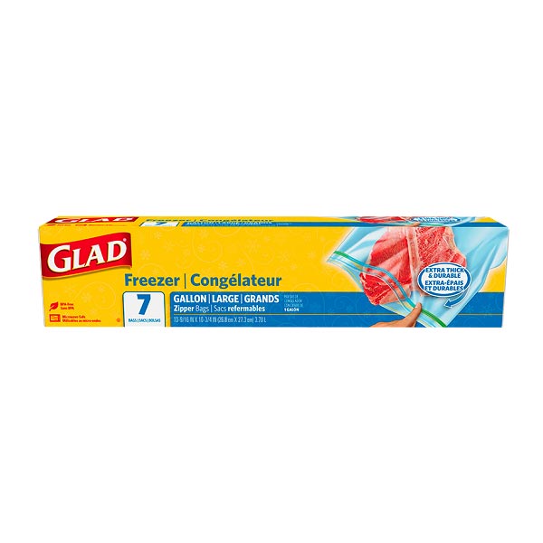Glad-Lock Freezer Bag Large 12/15Ct