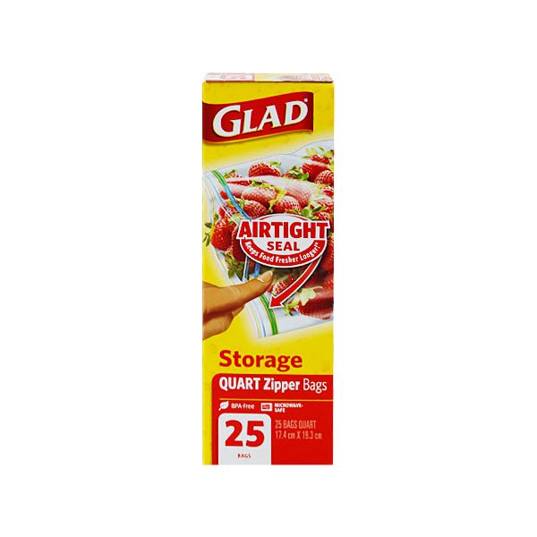 Glad Lock Storag Zipper Bag Small 12x25Bags