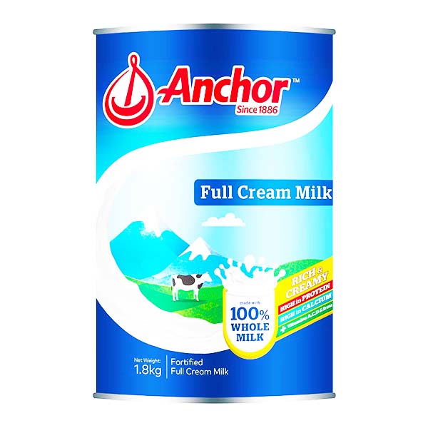 Anchor Full Cream Powdered Milk Plain 1.8kg