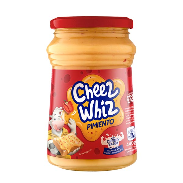 Cheez Whiz Pimiento Jar Cheese 440g