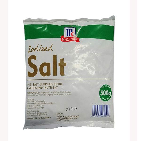 Mc Cormick Iodized Salt 500G
