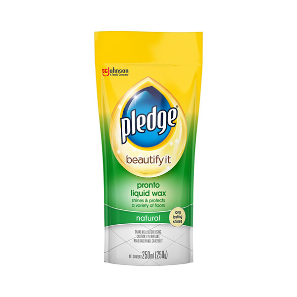 Pledge Liquid Wax Natural Pouch 250Ml