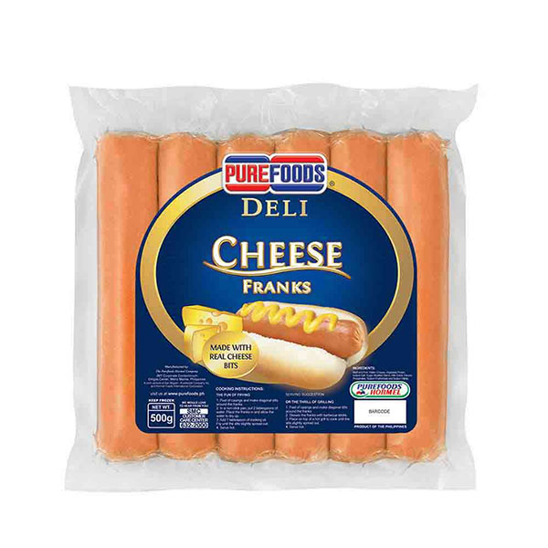 Purefoods Deli Cheese Franks Jumbo 500g