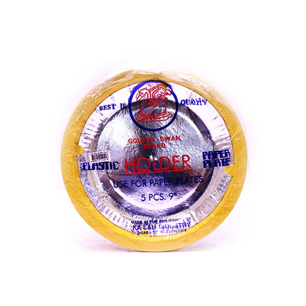 Golden Swan Paper Plate Plastic Holder 5pcs 9"