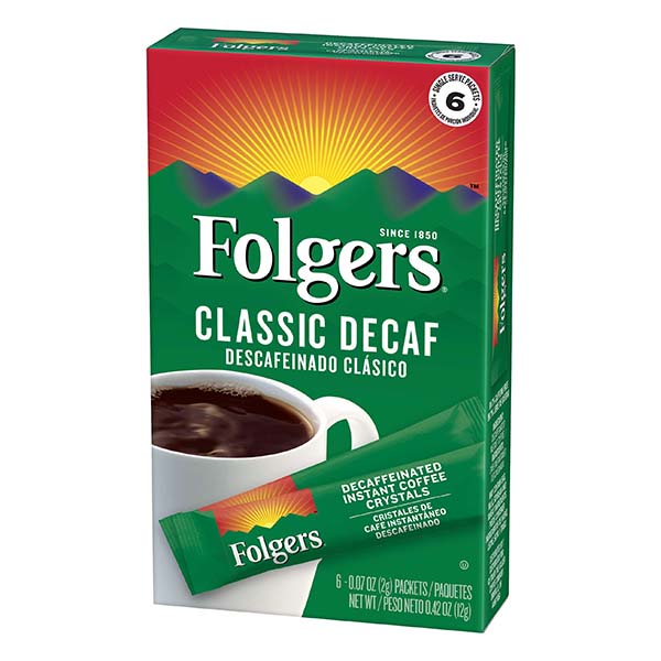 Folgers Decaf Instant Coffee Crystal 12g