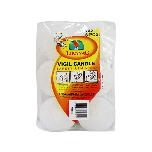 Liwanag Vigil And Filler Candle No.2 White 6s x 40