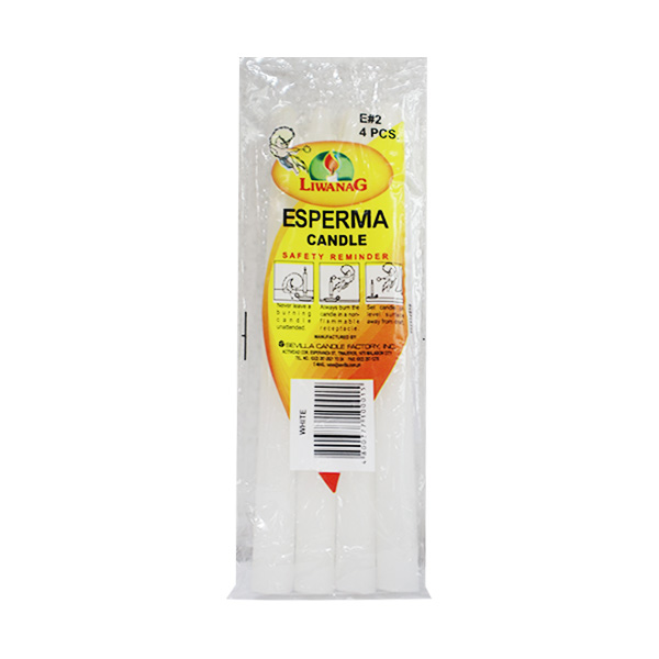 Liwanag Esperma Candle No.2 White 4s x 100