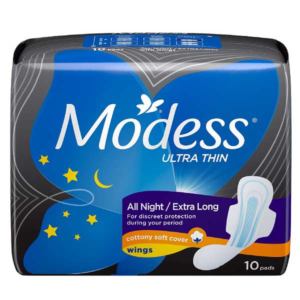 Modess Cottony Soft Ultra Thin Wing 10pcs