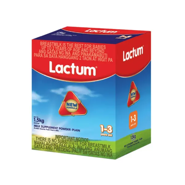 Lactum 1-3 Years Plain Milk Powder 500g (6x3 Bib)