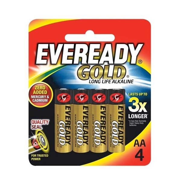 Eveready Alkaline Gold Aa 4Pcs