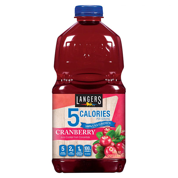 Langers 5 Calories Cranberry Juice Cocktail 64oz