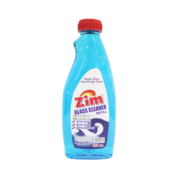 Zim Glass Cleaner Regular Refill 250ml (12 x Each)