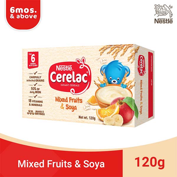 Nestle Cerelac Infant Cereals Mixed Fruits & Soya 120g