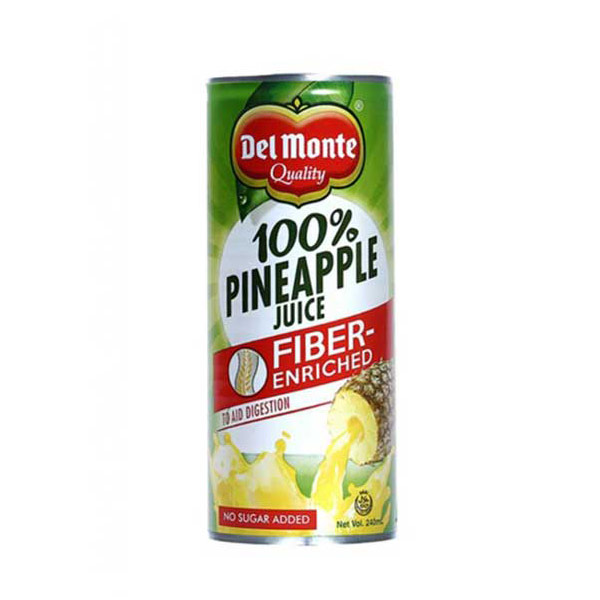 Del Monte 100% Pineapple Juice Fiber-Enriched 240ml