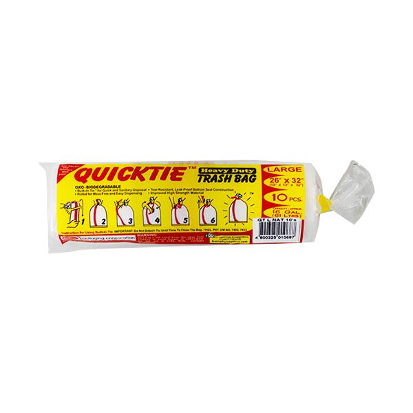 Quicktie Trash Bag Roll Natural Large 50/10