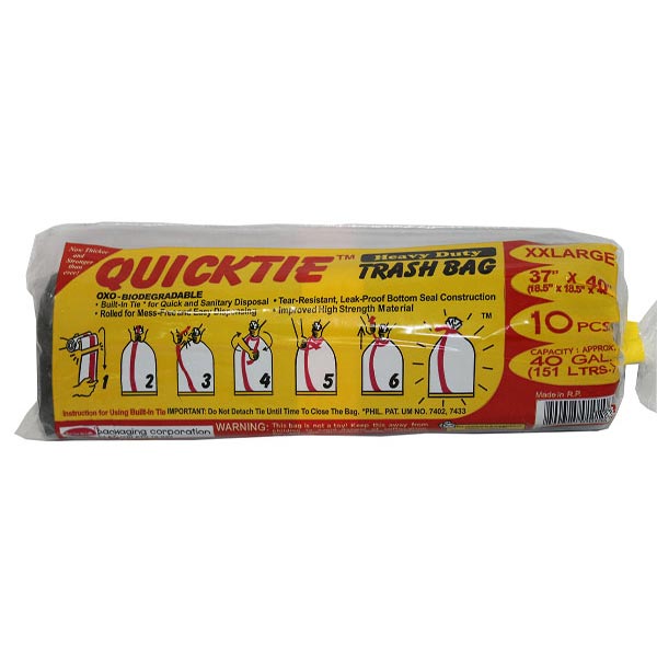 Quicktie Trash Bag Roll Natural Xxl