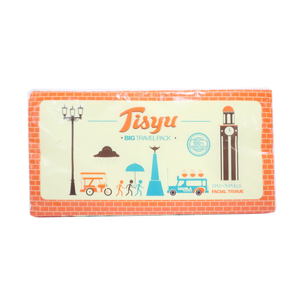 Tisyu Big Travel Pack 2Ply 75 Pulls