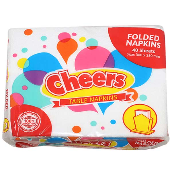 Cheers Table Napkin Folded 40 Sheets