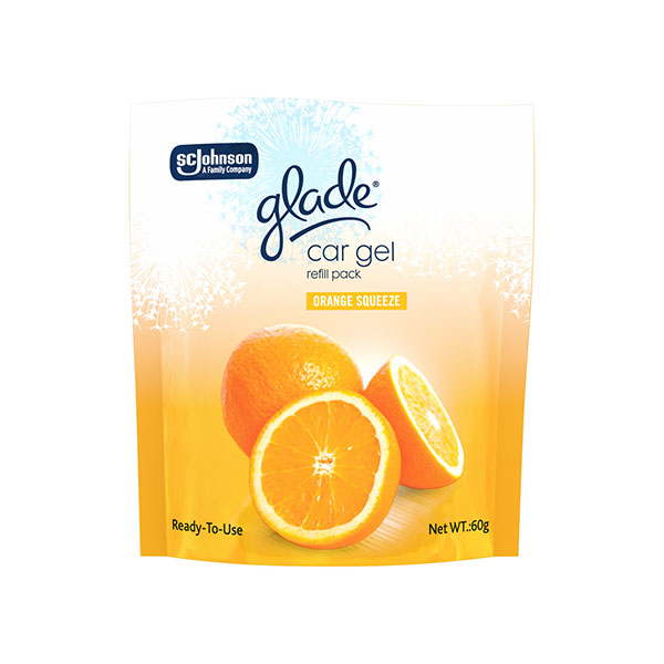 Glade Car Gel Refill Orange Squeeze 60g