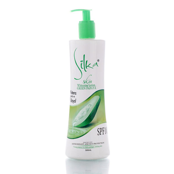 Silka Skin Whitening Lotion Green Papaya (Pump) Spf10 500Ml