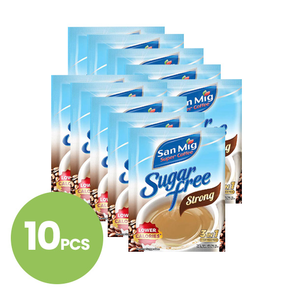 San Mig 3-in-1 Sugar Free Strong 9g 10pcs