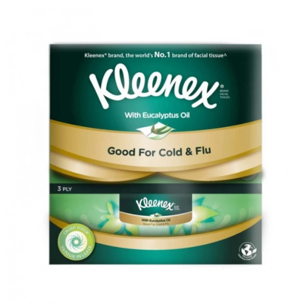 Kleenex Facial Tissue Eucalyptus 3Ply Box 80Pull