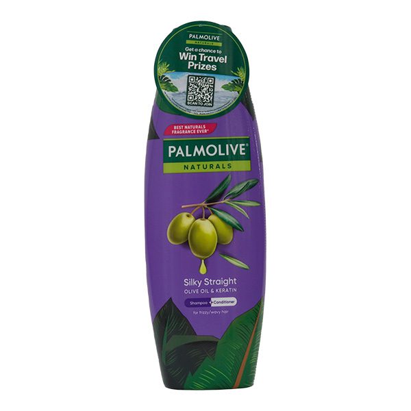 Palmolive Shampoo Silky Straight Purple Olive Oil & Keratin 180g