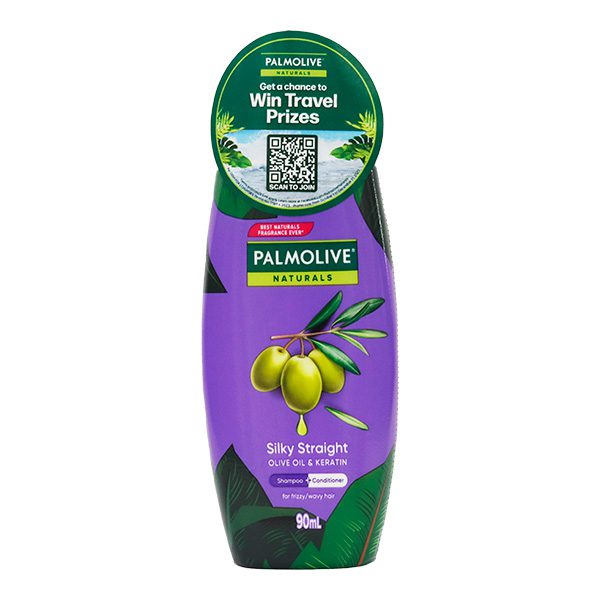 Palmolive Shampoo Silky Straight Olive Oil & Keratin 90g