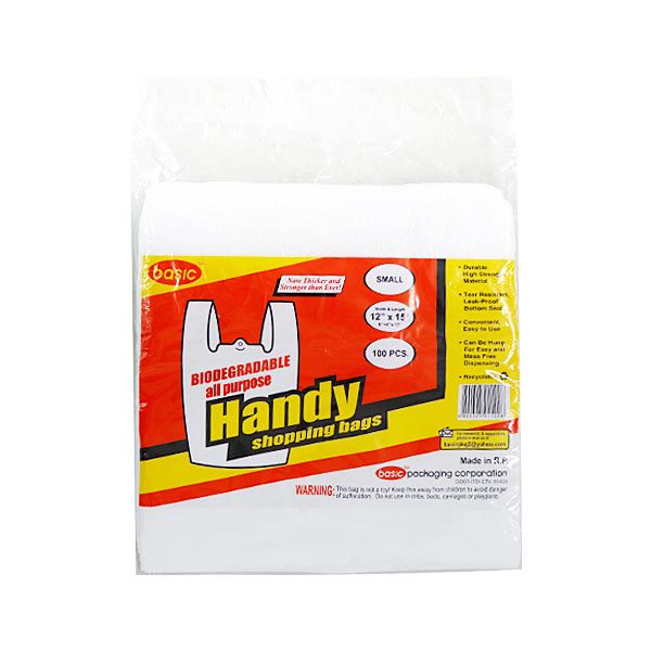 Basic All Purpose Handy Bag White Small 60/100