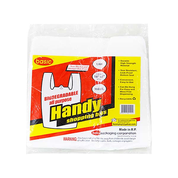 Basic All Purpose Handy Bag White Large 20/100