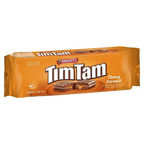 Arnott's Tim Tam Chewy Caramel Chocolate Biscuits 175g